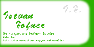 istvan hofner business card